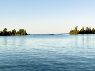 Copper Harbor, Michigan 'dan Superior Gölü manzarası