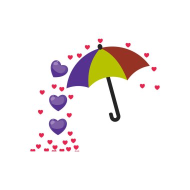 Romantik aşk unsurları. Sevgililer Günü 'nde güzel çizimler. Festival tasarımı için dekoratif aşk unsurları. Beyaz arkaplanda izole