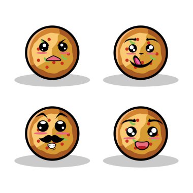 Çıkartma tasarımı için klasik modası geçmiş karakterler ve ögeler.