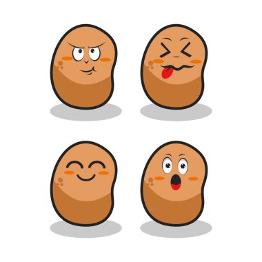 Çıkartma tasarımı posteri için karakterler ve ögeler