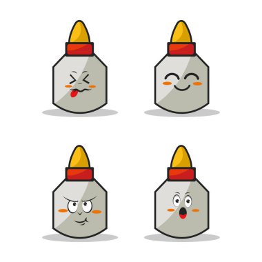 Çıkartma tasarımı posteri için karakterler ve ögeler