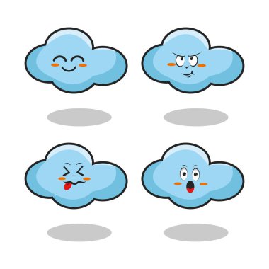 Çıkartma tasarımı posteri için karakterler ve ögeler