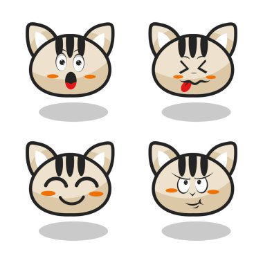 Çıkartma tasarımı posteri için karakterler ve ögeler