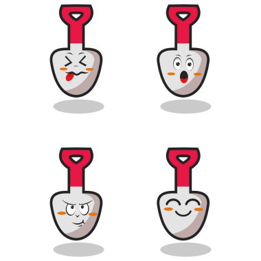 Çıkartma tasarımı posteri için karakterler ve ögeler