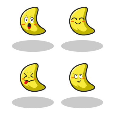 Çıkartma tasarımı posteri için karakterler ve ögeler