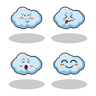 Çıkartma tasarımı posteri için karakterler ve ögeler