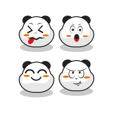 Çıkartma tasarımı posteri için karakterler ve ögeler