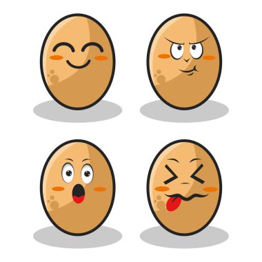 Çıkartma tasarımı posteri için karakterler ve ögeler