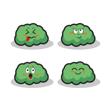 Çıkartma tasarımı posteri için karakterler ve ögeler