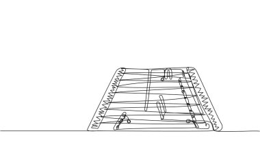 Tsymbaly, santur bir çizgi sanat. Müziğin kesintisiz çizimi, dizili ve perküsyon enstrümanı, kültür, ukraian, etnik, geleneksel, müzikal, ulusal, halk el çizimi vektör çizimi