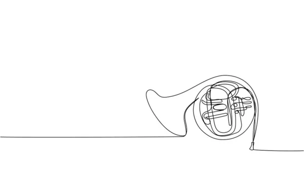 프렌치 멜로디 심포니 앙상블 오케스트라 트럼펫 핸드가 일러스트의 연속적 — 스톡 벡터