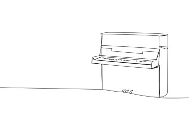 Piyano bir satır sanat. Müzikal, klasik, müzik, akustik, klavye, akor, oktav, sentezleyici, caz, büyük, klasik müzik, klasik müzik, klasik müzik, el çizimi vektör çizimi