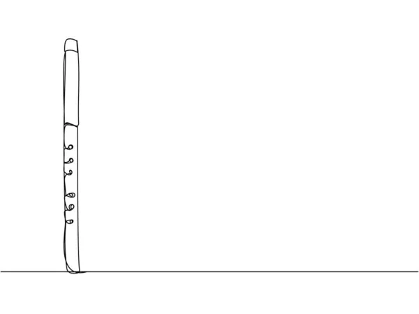 Сопилка Однолинейная Непрерывная Линия Рисования Музыки Ветра Инструмента Сурмы Культуры — стоковый вектор