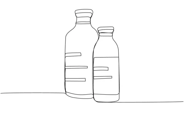 Botol Saline Sodium Klorida Jarum Suntik Injeksi Botol Infusi Dropper - Stok Vektor