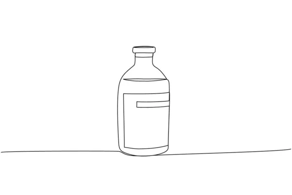 Saline Bottle Sodium Chloride Syringe Injection Infusion Bottle Medical Dropper — Stock Vector
