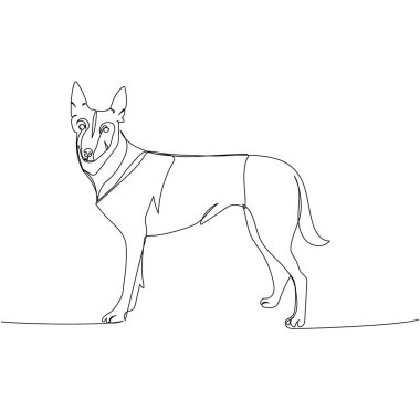 Belçika çobanı, Malinois, köpek cins, çoban köpeği, hizmet köpeği bir çizgi sanat. Arkadaş, köpek, köpek, köpek, arkadaşlık, bakım, hayvan, aile, köpek eli çizimleri devam ediyor.