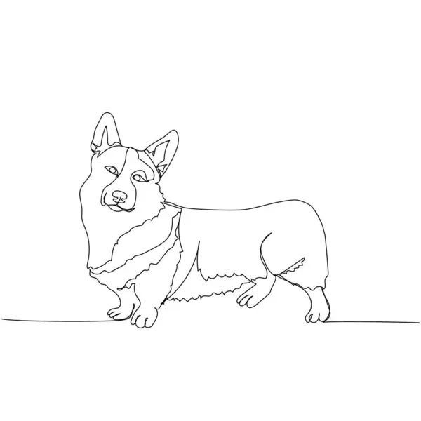 Walisisk Corgi Pembroke Hyrde Kongelig Hund Rase Walisisk Hund Følgesvenn – stockvektor