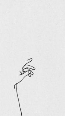 El Bağlantısı Animasyon Beyaz Kağıt Üzerinde Kalem Çizimi (VERTICAL)