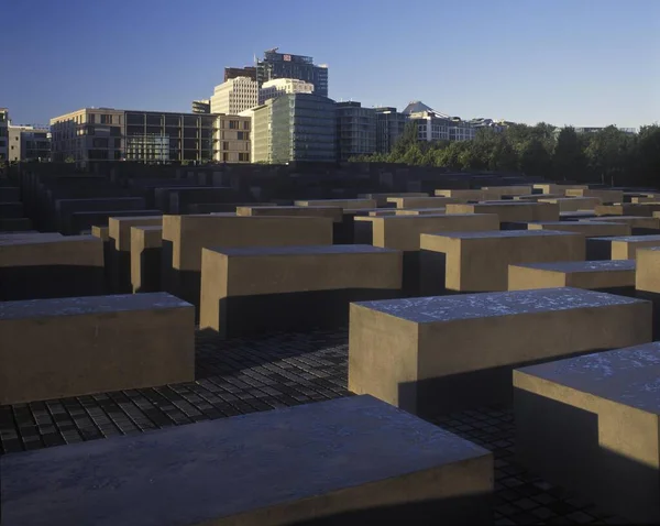 Pomnik Pomordowanych Żydów Europy Pomnik Zagłady Berlin Niemcy Europa — Zdjęcie stockowe