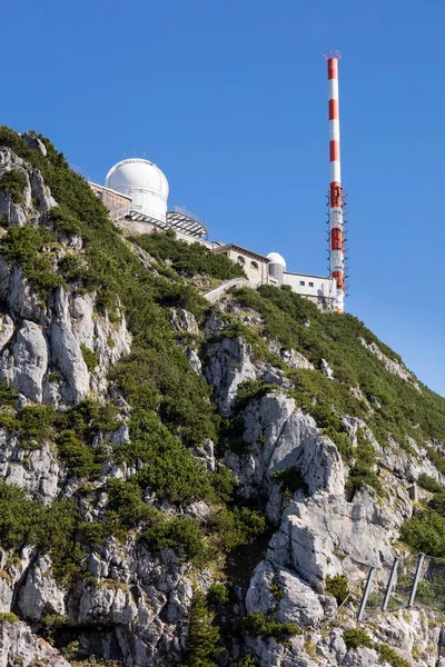 Vrchol Wendelstein Vysílací Věží Observatoří Mangfall Mountains Bavorské Alpy Horní — Stock fotografie
