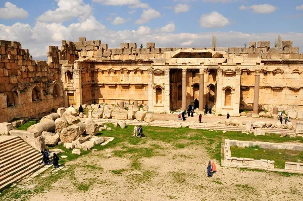Ruiny Rzymskich Świątyń Lista Światowego Dziedzictwa Unesco Baalbek Dolina Beqaa — Zdjęcie stockowe