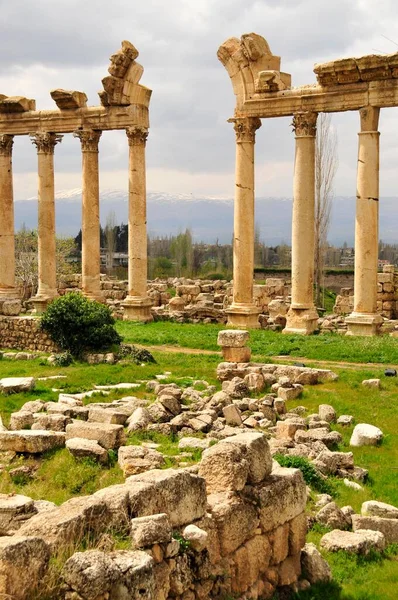 Arcos Romanos Património Mundial Unesco Baalbek Vale Beqaa Líbano Médio — Fotografia de Stock