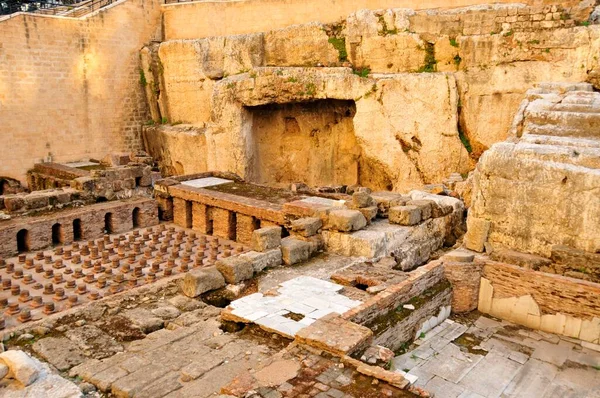 Római Fürdő Bejrút Belvárosában Régészeti Ösvény Része Bejrút Libanon Közel — Stock Fotó