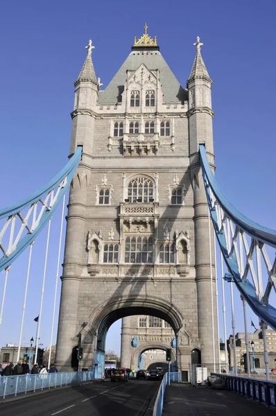 Tower Bridge Nad Tamizą Londyn Anglia Wielka Brytania Europa — Zdjęcie stockowe