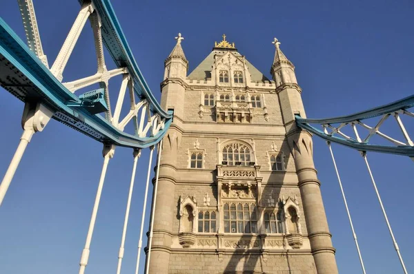 Tower Bridge Nad Tamizą Londyn Anglia Wielka Brytania Europa — Zdjęcie stockowe