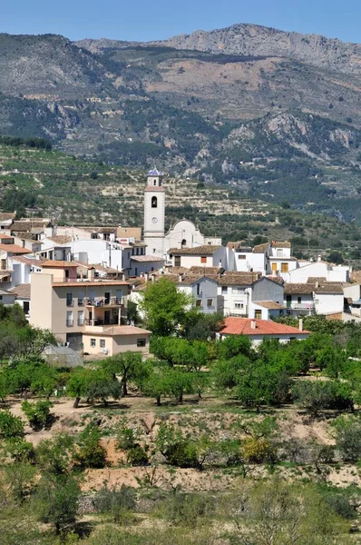 Vista Del Pueblo Benimantell Costa Blanca España Europa —  Fotos de Stock