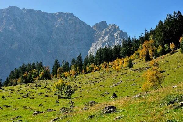Paisagem Gama Karwendel Perto Hinterriss Perto Vomp Tirol Áustria Europa — Fotografia de Stock