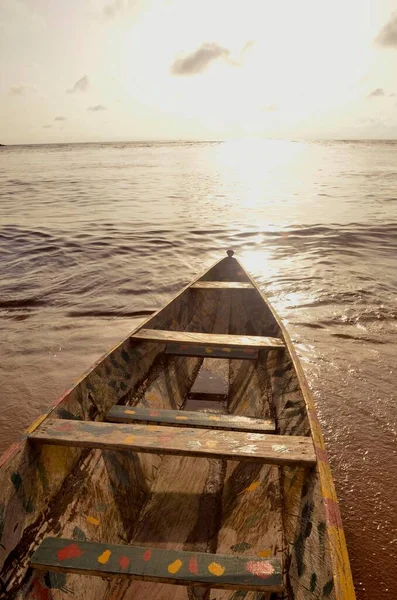 Fischerboot Piroge Strand Kribi Kamerun Zentralafrika Afrika — Stockfoto