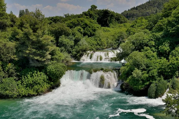 Skradinski Buk Waterfalls Krka National Park Ibenik Knin County Dalmatia — Stock Photo, Image