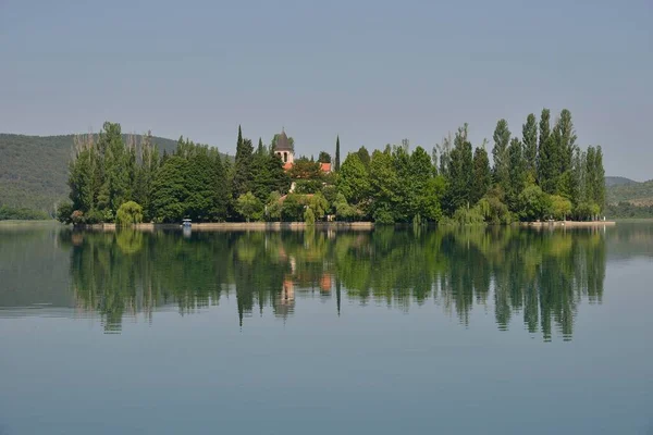 Visovac Monastery Island Visovac Krka National Park Ibenik Knin County — 图库照片