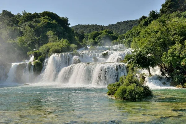 Skradinski Buk Waterfalls Krka National Park Ibenik Knin County Dalmatia — Stock Photo, Image