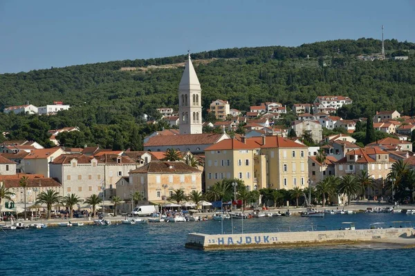 Supetar Limanı Sütyen Adası Dalmaçya Hırvatistan Avrupa — Stok fotoğraf