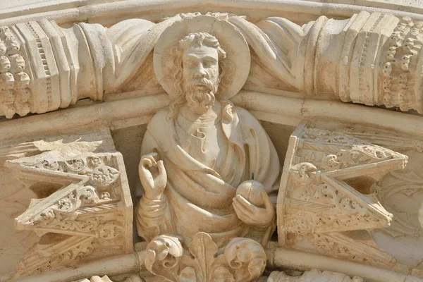 Образ Ісуса Вході Ibenik Cathedral Katedrala Jakova Unesco World Heritage — стокове фото