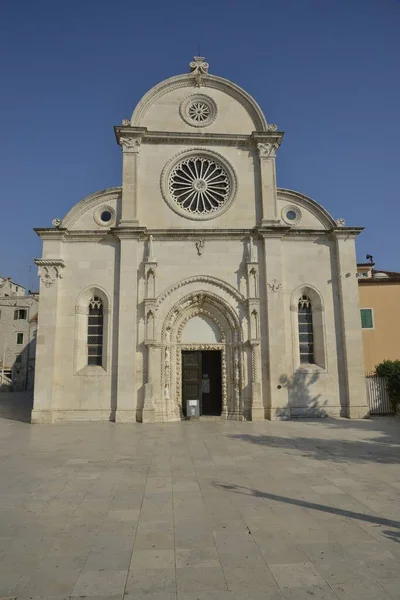 Катедрала Jakova Unesco World Heritage Site Ibenik Далмация Хорватский Собор — стоковое фото