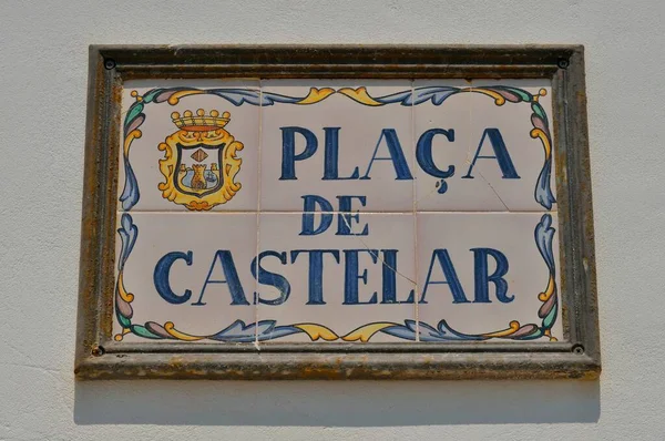Sign Plaa Castelar Benidorm Costa Blanca Ισπανία Ευρώπη — Φωτογραφία Αρχείου