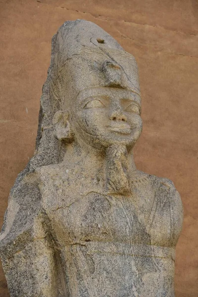 Estátua Colossal Templo Tabo Frente Museu Nacional Sudão Cartum Sudão — Fotografia de Stock