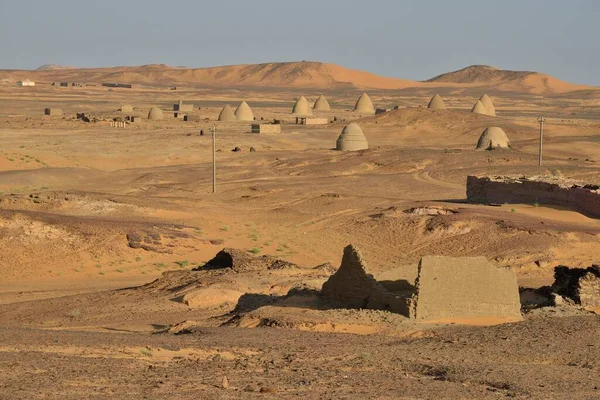 Domed Mauzolea Zwany Qubbas Old Dongola Northern Nubia Sudan Afryka — Zdjęcie stockowe