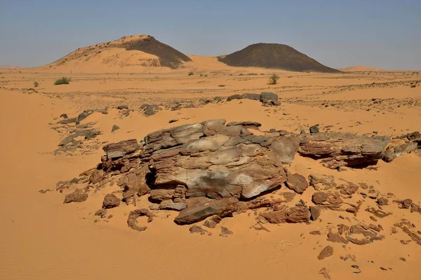 Landschap Bayuda Woestijn Asch Schamaliyya Nubië Soedan Afrika — Stockfoto