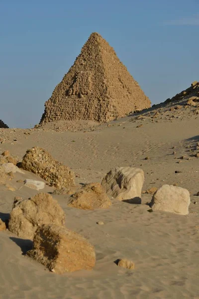 Πυραμίδα Στο Nuri Βόρεια Nubia Σουδάν Αφρική — Φωτογραφία Αρχείου