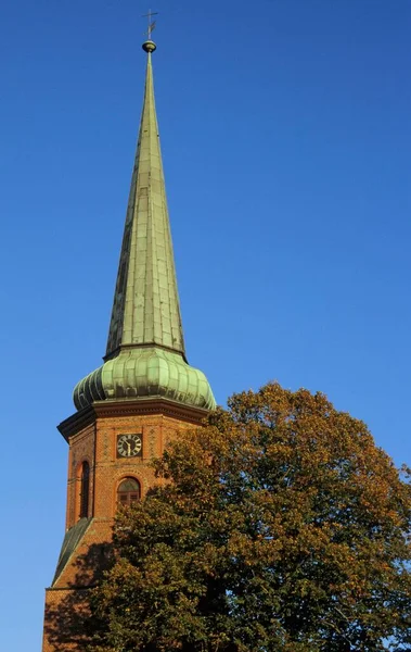 Torony Egy Templom Sittensen Németország — Stock Fotó