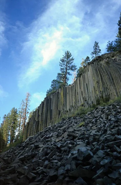 stock image Basalt columns at Devils Postpile National Monument, California, USA, North America