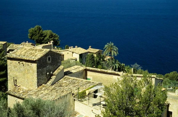 Houses Banyalbufar Coast Mallorca Spain Europe — Stock Photo, Image