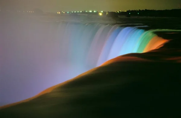 Niagara Falls Illuminated Night Canada North America — Stock Photo, Image