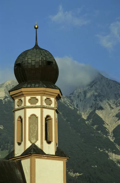Tower Seekirchl Templom Seefeld Tyrol Ausztria — Stock Fotó