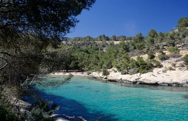 Peguera Mallorca Spanya Avrupa Yakınlarındaki Issız Körfez — Stok fotoğraf