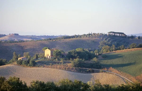 Huis Toscane Vlakbij Montalcino Italië Europa — Stockfoto